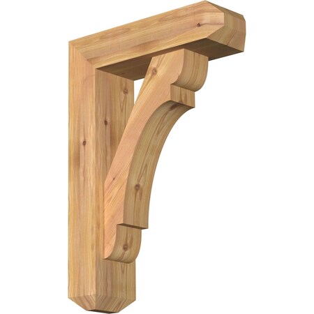 Ekena Millwork Olympic Craftsman Smooth Bracket w/ Offset Brace, Western Red Cedar, 5 1/2"W x 18"D x 26"H BKT0604X18X26OLY04SWR